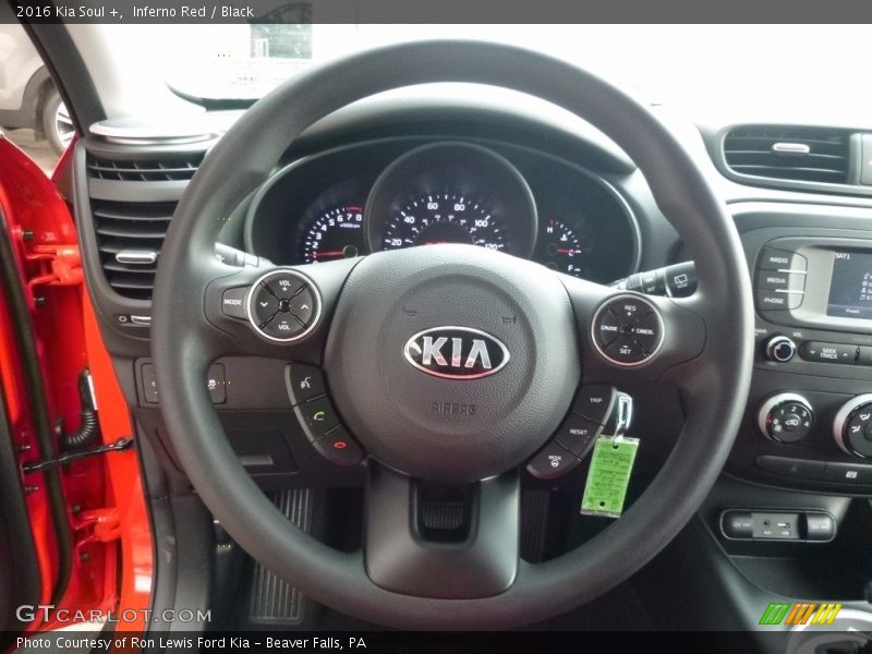 Inferno Red / Black 2016 Kia Soul +