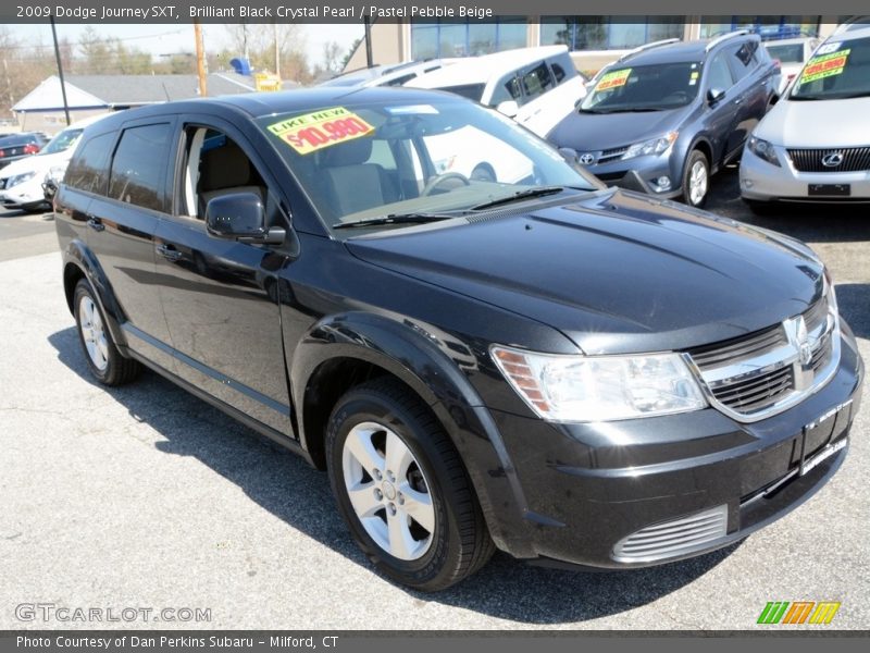Brilliant Black Crystal Pearl / Pastel Pebble Beige 2009 Dodge Journey SXT