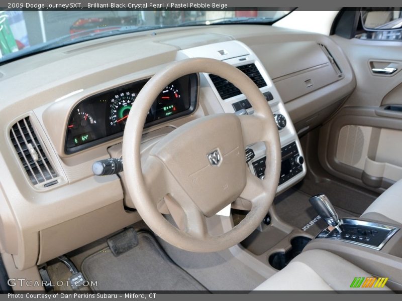 Brilliant Black Crystal Pearl / Pastel Pebble Beige 2009 Dodge Journey SXT
