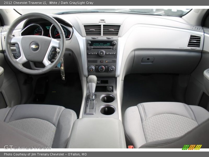 White / Dark Gray/Light Gray 2012 Chevrolet Traverse LS