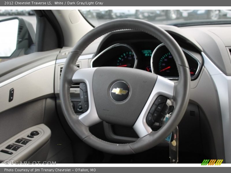 White / Dark Gray/Light Gray 2012 Chevrolet Traverse LS