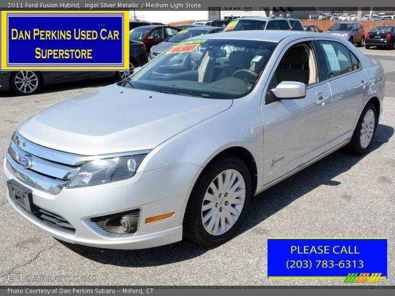 Ingot Silver Metallic / Medium Light Stone 2011 Ford Fusion Hybrid