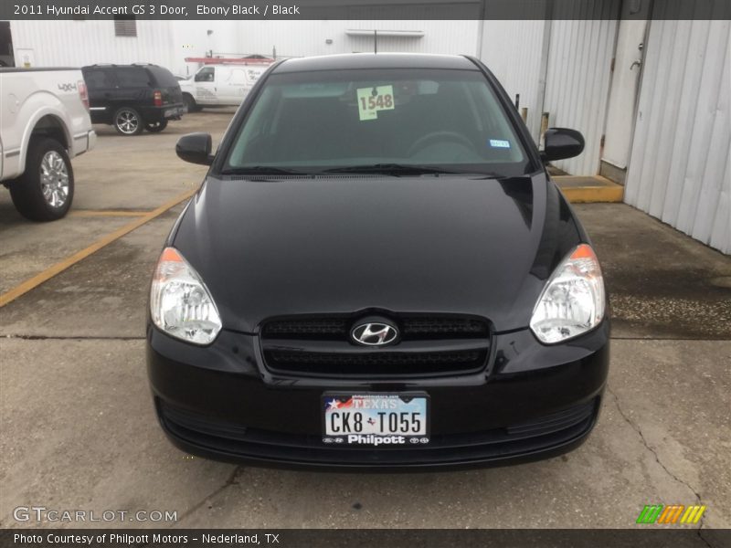 Ebony Black / Black 2011 Hyundai Accent GS 3 Door