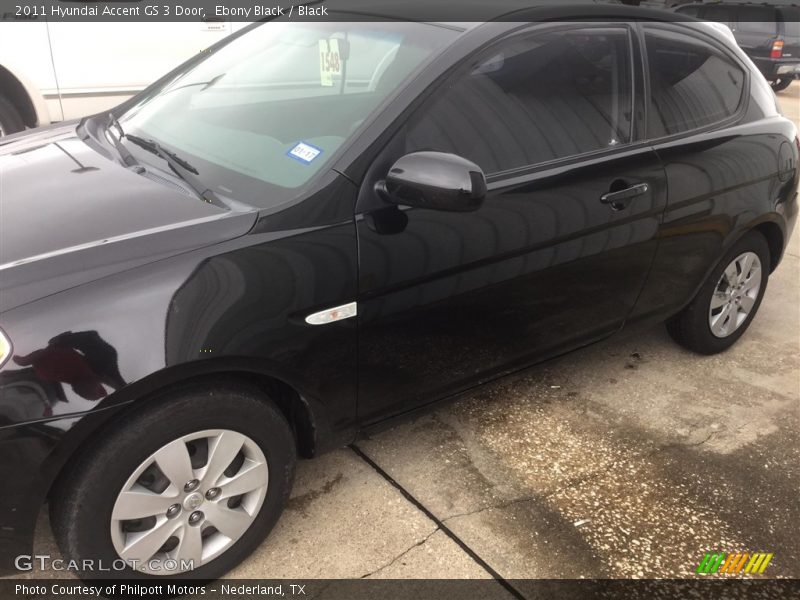 Ebony Black / Black 2011 Hyundai Accent GS 3 Door