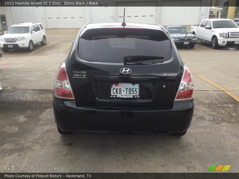 Ebony Black / Black 2011 Hyundai Accent GS 3 Door