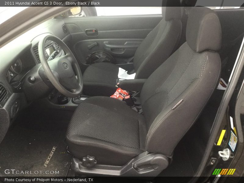 Ebony Black / Black 2011 Hyundai Accent GS 3 Door