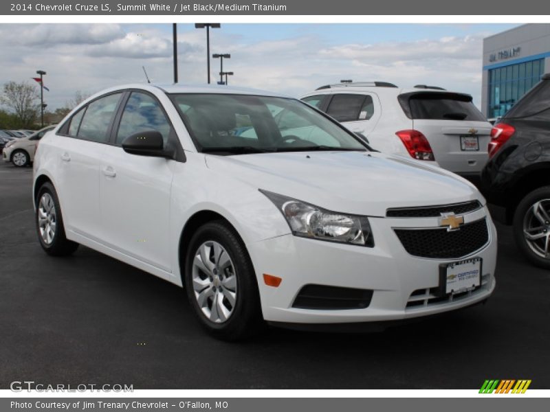 Summit White / Jet Black/Medium Titanium 2014 Chevrolet Cruze LS