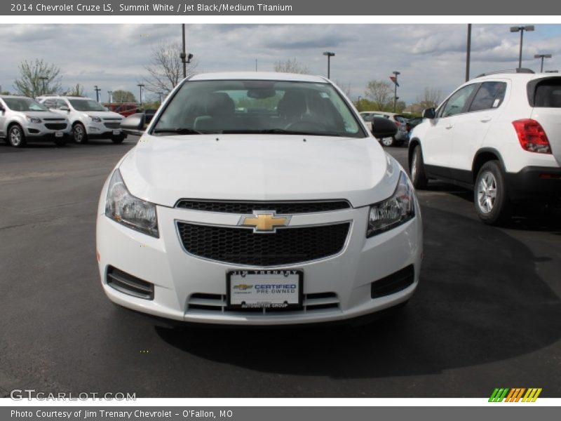 Summit White / Jet Black/Medium Titanium 2014 Chevrolet Cruze LS