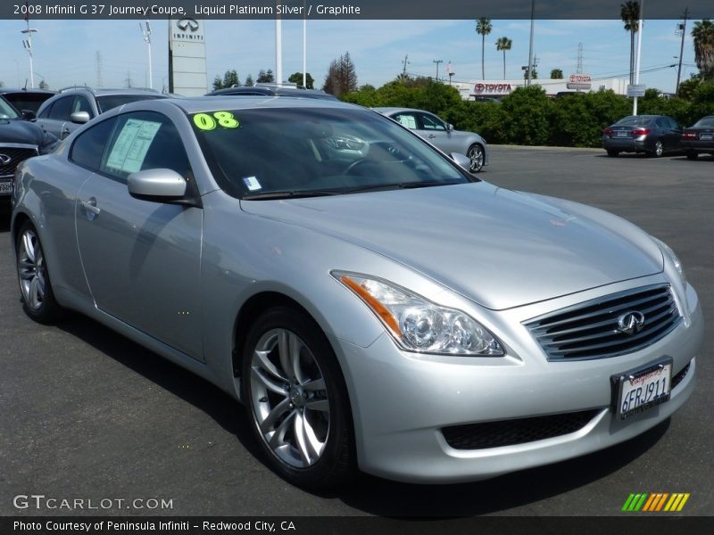 Liquid Platinum Silver / Graphite 2008 Infiniti G 37 Journey Coupe