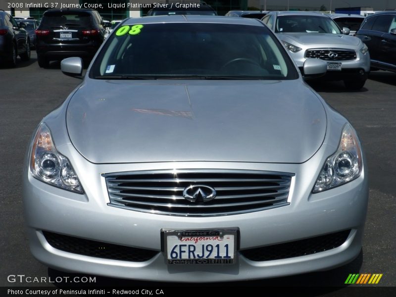 Liquid Platinum Silver / Graphite 2008 Infiniti G 37 Journey Coupe