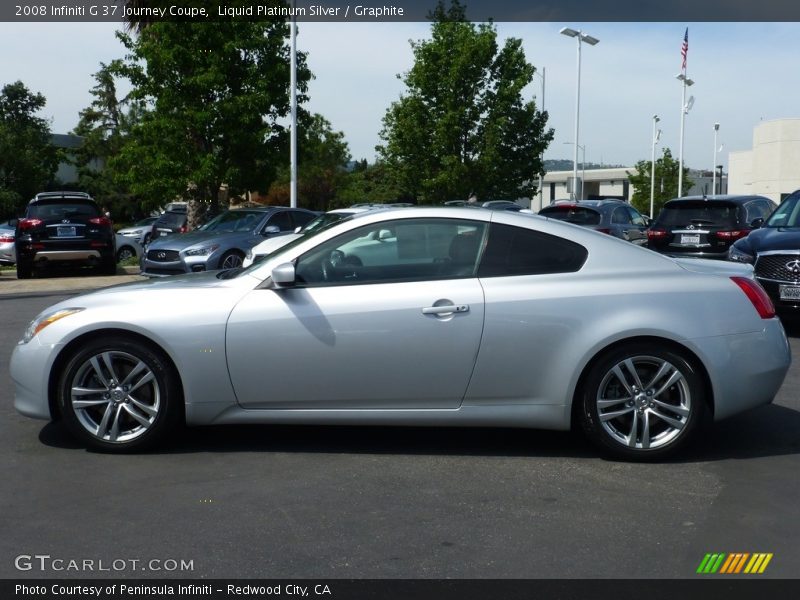 Liquid Platinum Silver / Graphite 2008 Infiniti G 37 Journey Coupe