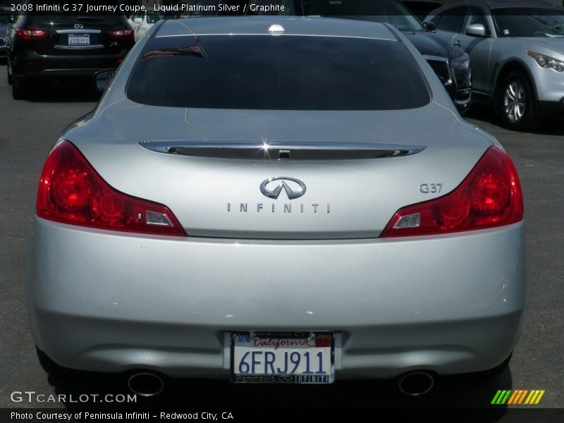 Liquid Platinum Silver / Graphite 2008 Infiniti G 37 Journey Coupe