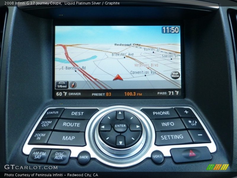 Liquid Platinum Silver / Graphite 2008 Infiniti G 37 Journey Coupe