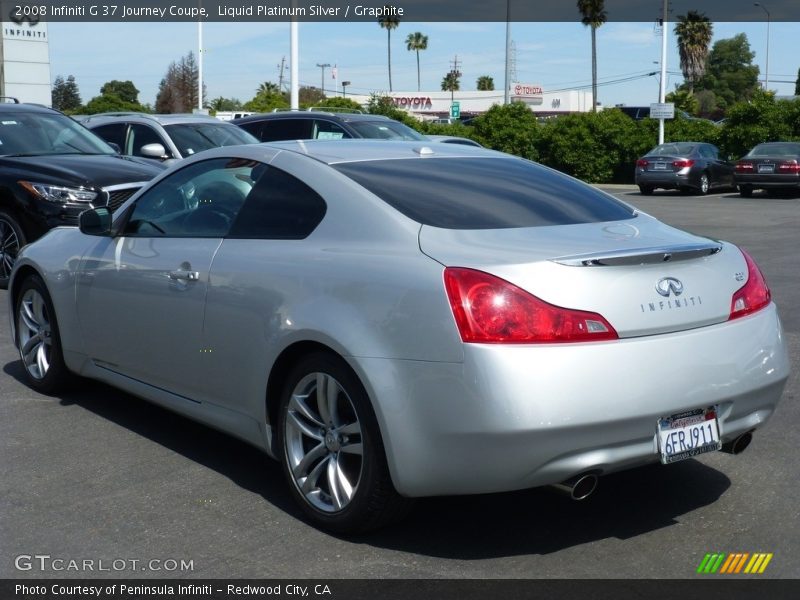 Liquid Platinum Silver / Graphite 2008 Infiniti G 37 Journey Coupe