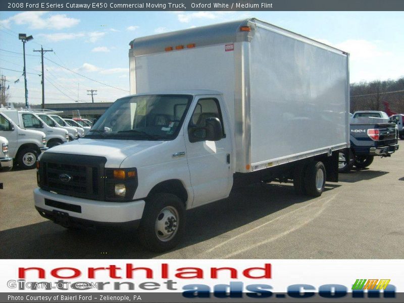 Oxford White / Medium Flint 2008 Ford E Series Cutaway E450 Commercial Moving Truck