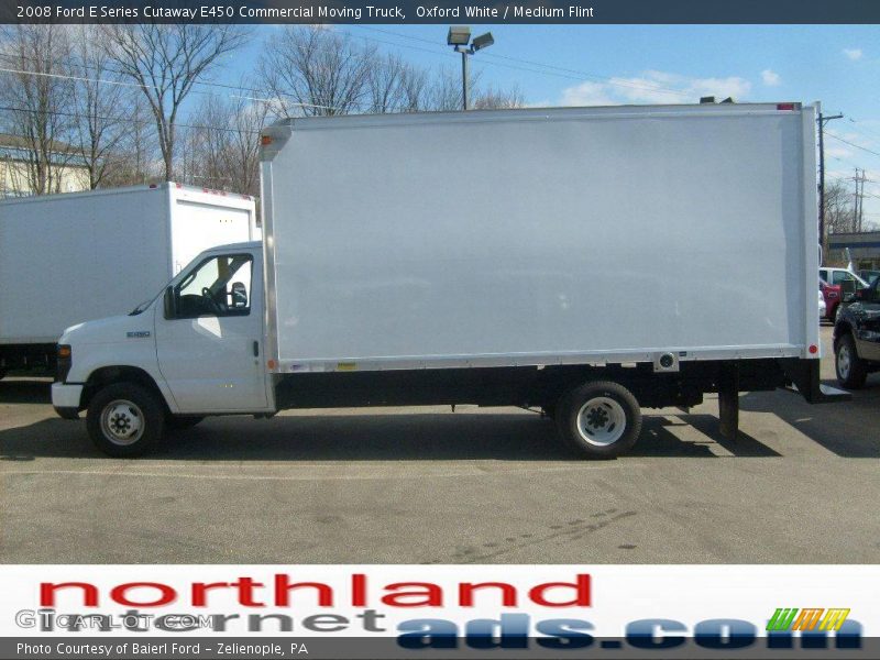 Oxford White / Medium Flint 2008 Ford E Series Cutaway E450 Commercial Moving Truck