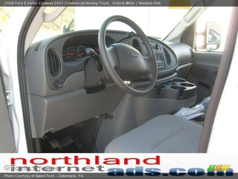 Oxford White / Medium Flint 2008 Ford E Series Cutaway E450 Commercial Moving Truck