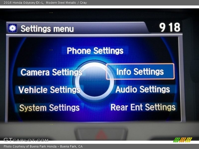 Modern Steel Metallic / Gray 2016 Honda Odyssey EX-L
