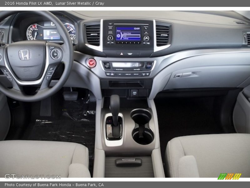 Lunar Silver Metallic / Gray 2016 Honda Pilot LX AWD