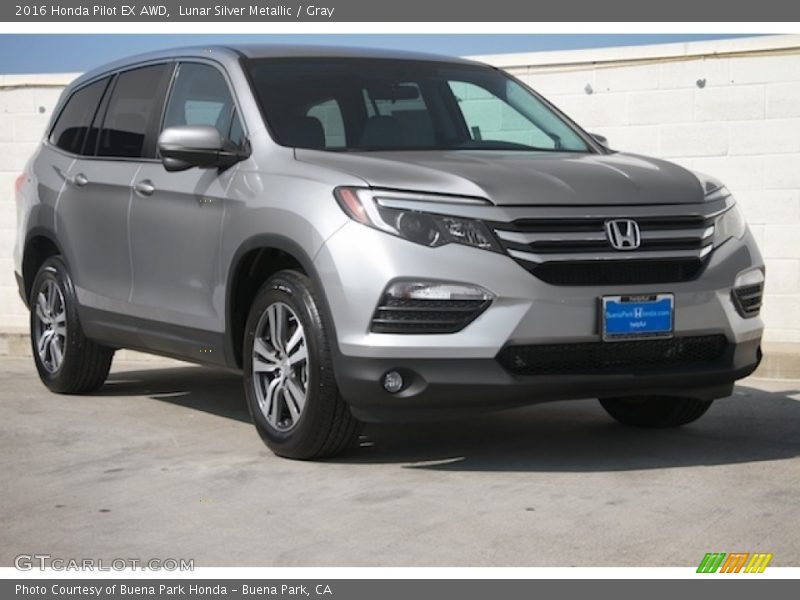 Lunar Silver Metallic / Gray 2016 Honda Pilot EX AWD