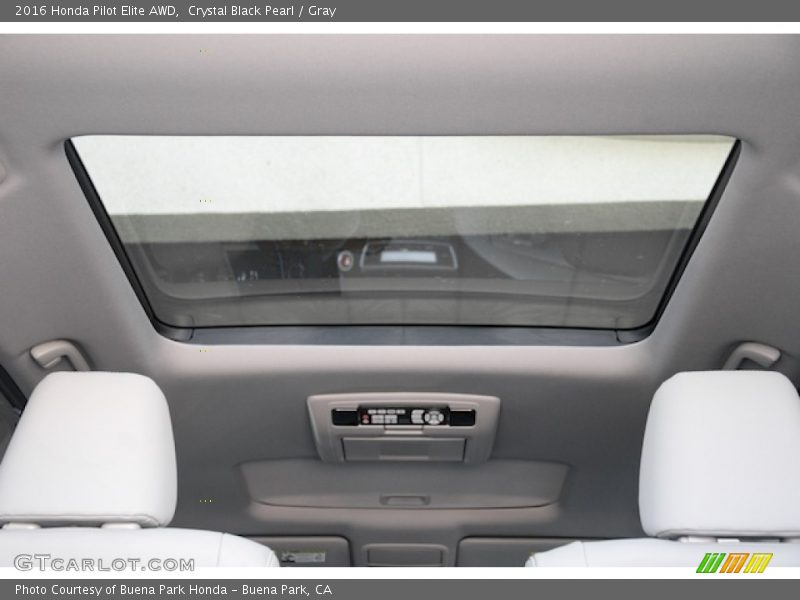Crystal Black Pearl / Gray 2016 Honda Pilot Elite AWD