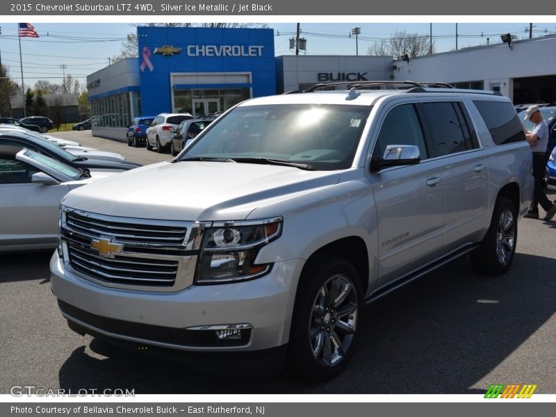 Silver Ice Metallic / Jet Black 2015 Chevrolet Suburban LTZ 4WD