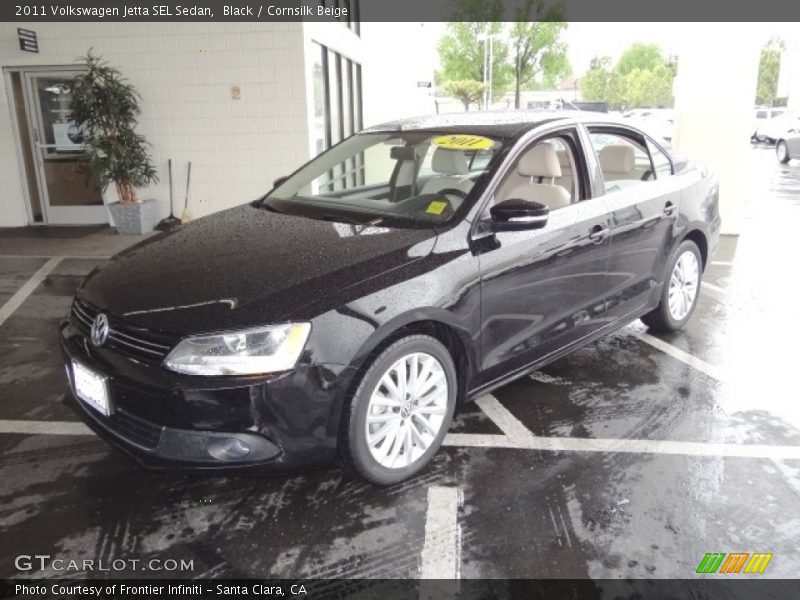 Black / Cornsilk Beige 2011 Volkswagen Jetta SEL Sedan