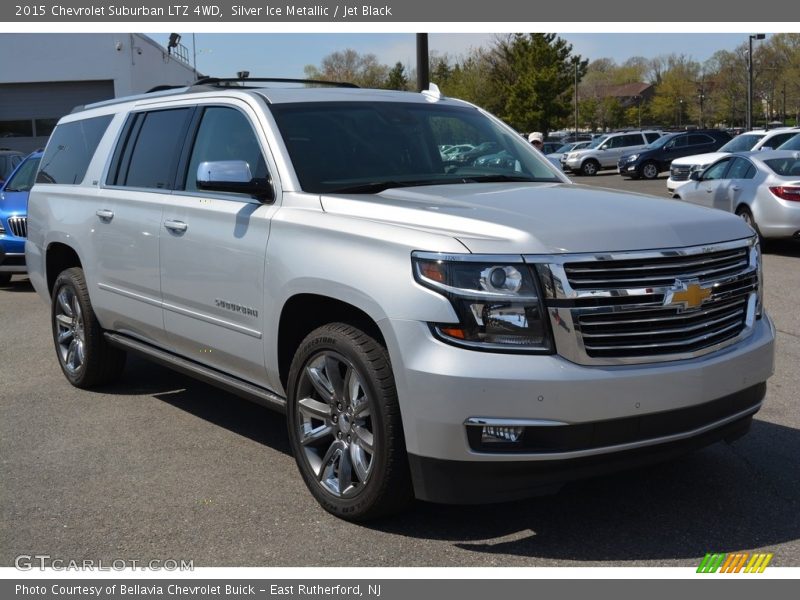 Silver Ice Metallic / Jet Black 2015 Chevrolet Suburban LTZ 4WD