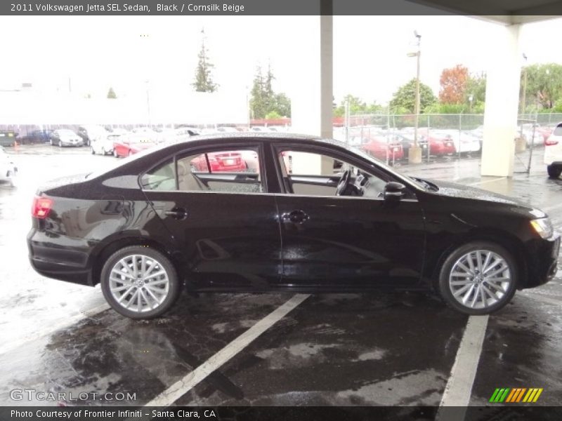 Black / Cornsilk Beige 2011 Volkswagen Jetta SEL Sedan