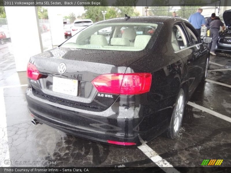 Black / Cornsilk Beige 2011 Volkswagen Jetta SEL Sedan