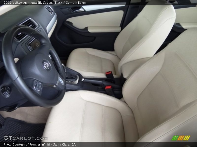 Black / Cornsilk Beige 2011 Volkswagen Jetta SEL Sedan
