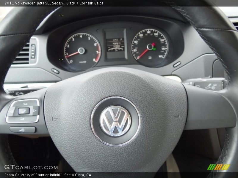 Black / Cornsilk Beige 2011 Volkswagen Jetta SEL Sedan