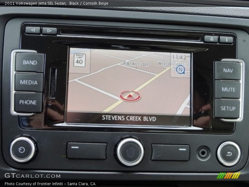 Black / Cornsilk Beige 2011 Volkswagen Jetta SEL Sedan