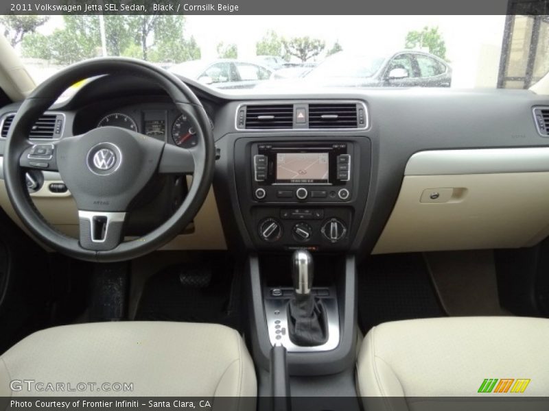 Black / Cornsilk Beige 2011 Volkswagen Jetta SEL Sedan