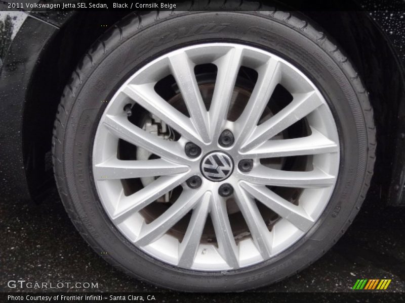 Black / Cornsilk Beige 2011 Volkswagen Jetta SEL Sedan