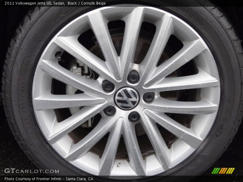 Black / Cornsilk Beige 2011 Volkswagen Jetta SEL Sedan
