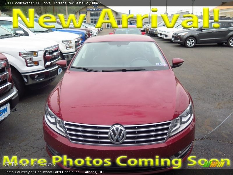 Fortana Red Metallic / Black 2014 Volkswagen CC Sport