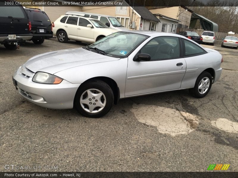 Ultra Silver Metallic / Graphite Gray 2003 Chevrolet Cavalier Coupe