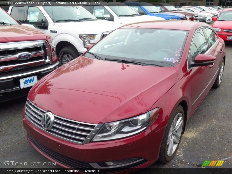 Fortana Red Metallic / Black 2014 Volkswagen CC Sport