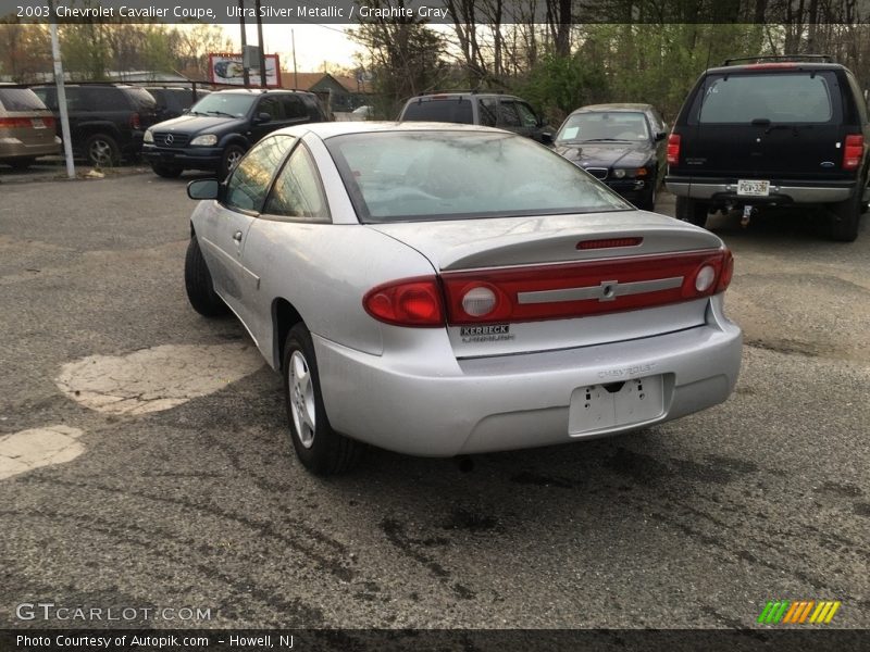 Ultra Silver Metallic / Graphite Gray 2003 Chevrolet Cavalier Coupe