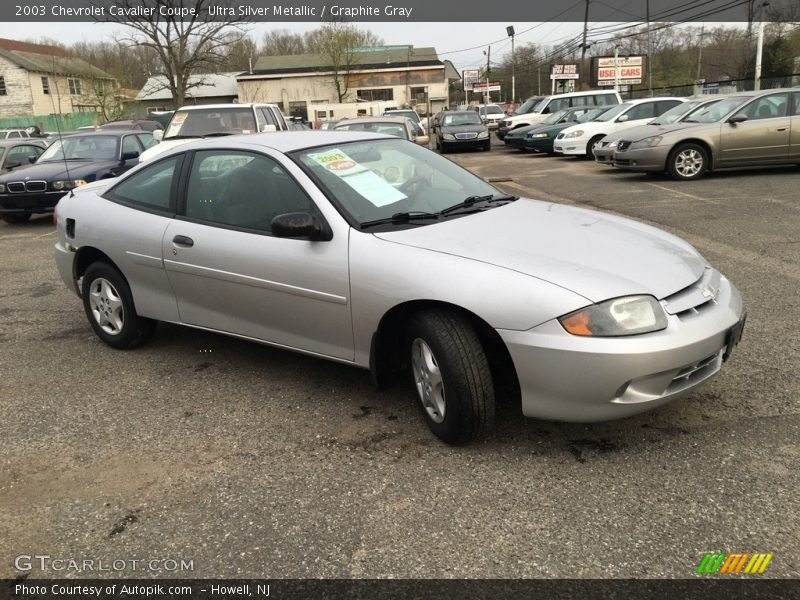 Ultra Silver Metallic / Graphite Gray 2003 Chevrolet Cavalier Coupe