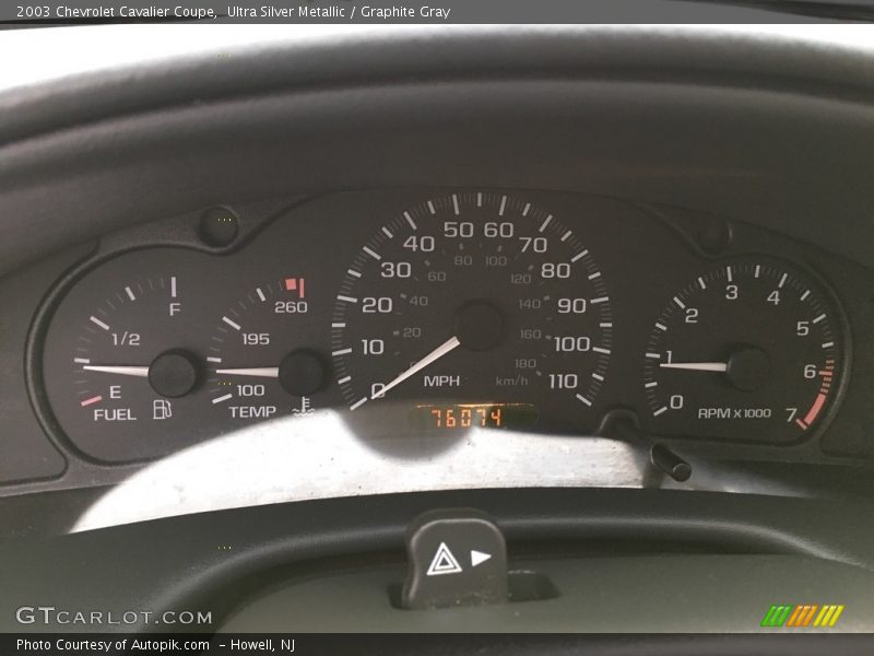 Ultra Silver Metallic / Graphite Gray 2003 Chevrolet Cavalier Coupe