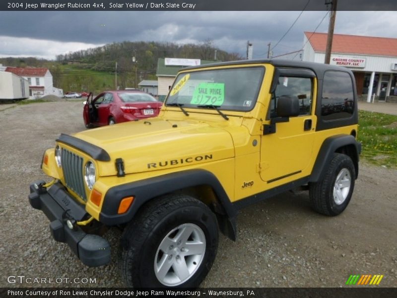 Solar Yellow / Dark Slate Gray 2004 Jeep Wrangler Rubicon 4x4