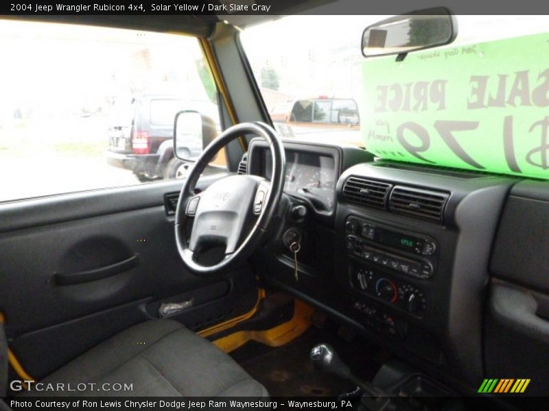 Solar Yellow / Dark Slate Gray 2004 Jeep Wrangler Rubicon 4x4