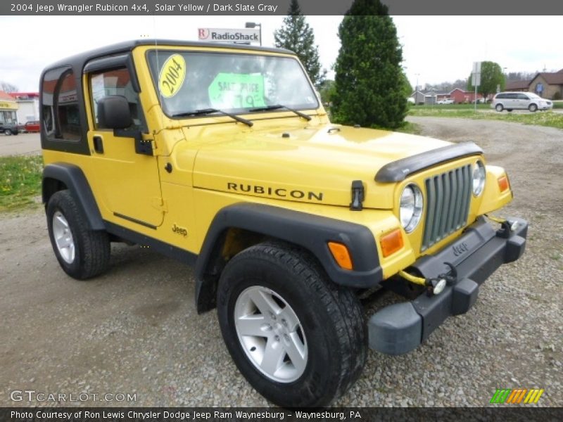 Solar Yellow / Dark Slate Gray 2004 Jeep Wrangler Rubicon 4x4