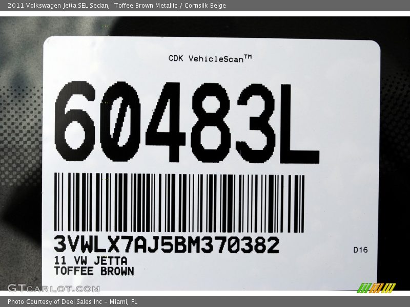 Toffee Brown Metallic / Cornsilk Beige 2011 Volkswagen Jetta SEL Sedan