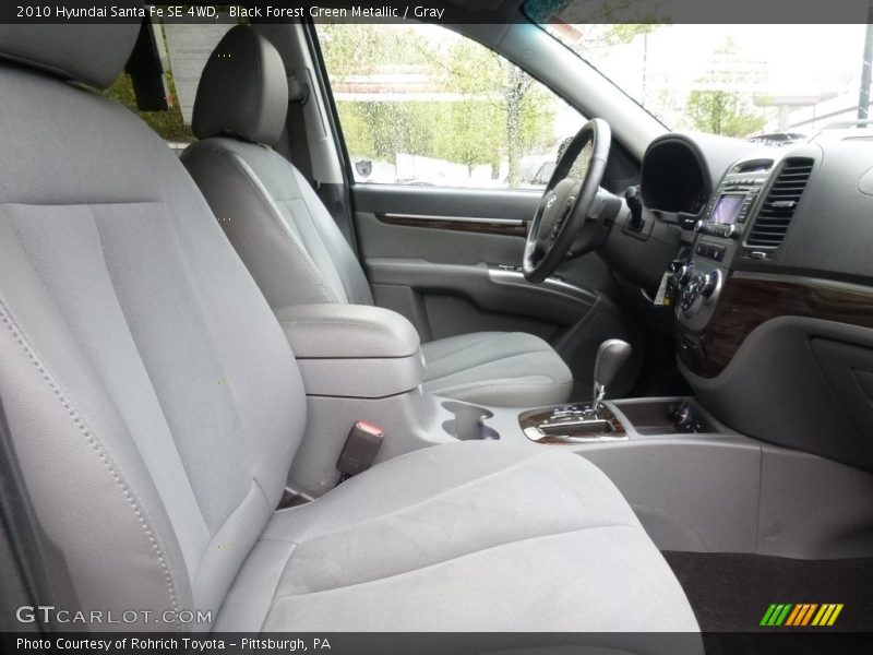 Black Forest Green Metallic / Gray 2010 Hyundai Santa Fe SE 4WD