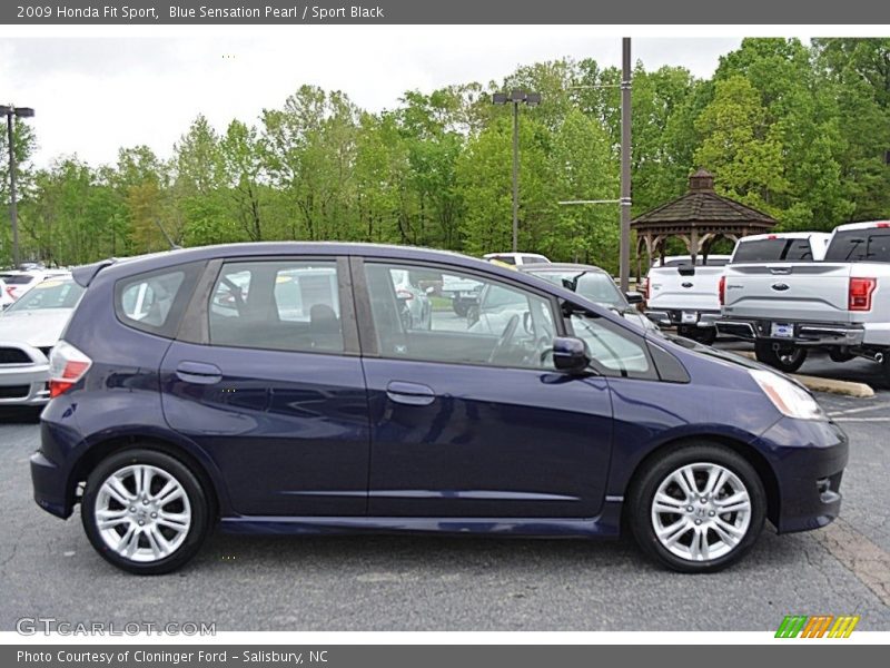 Blue Sensation Pearl / Sport Black 2009 Honda Fit Sport