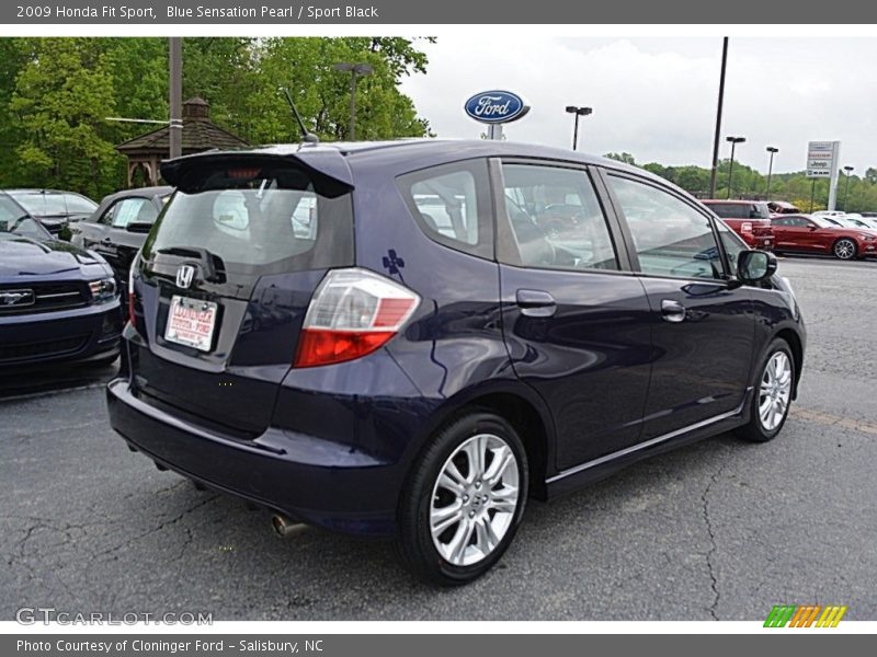 Blue Sensation Pearl / Sport Black 2009 Honda Fit Sport