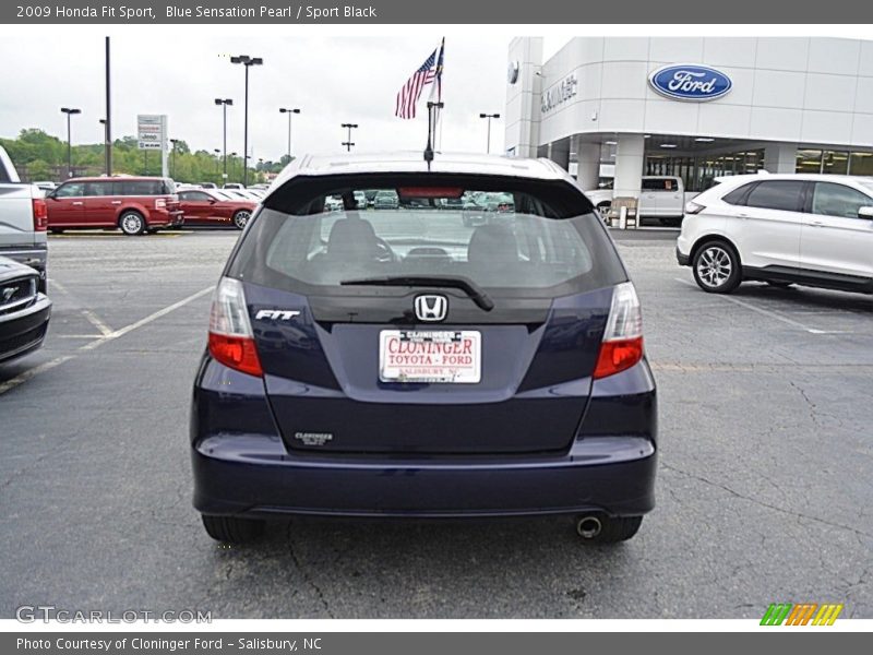 Blue Sensation Pearl / Sport Black 2009 Honda Fit Sport